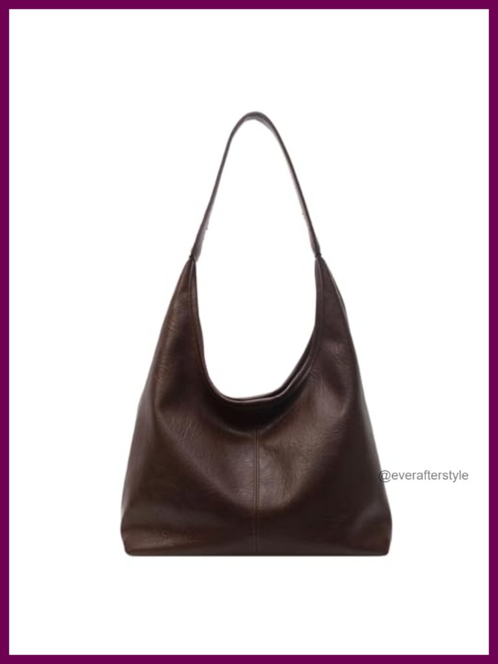 Slouchy Vegan Leather Hobo Shoulder Bag Large Tote with Small Purse